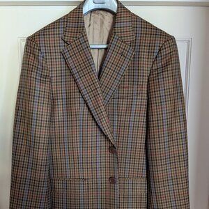 NWOT Lutwyche Savile Row Tweed Gunclub Check Hand-Tailored Sport Coat US40S